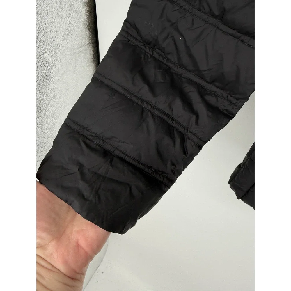 Michael Kors Puffer Jacket Women Medium Black Packable Down Quilted Zip